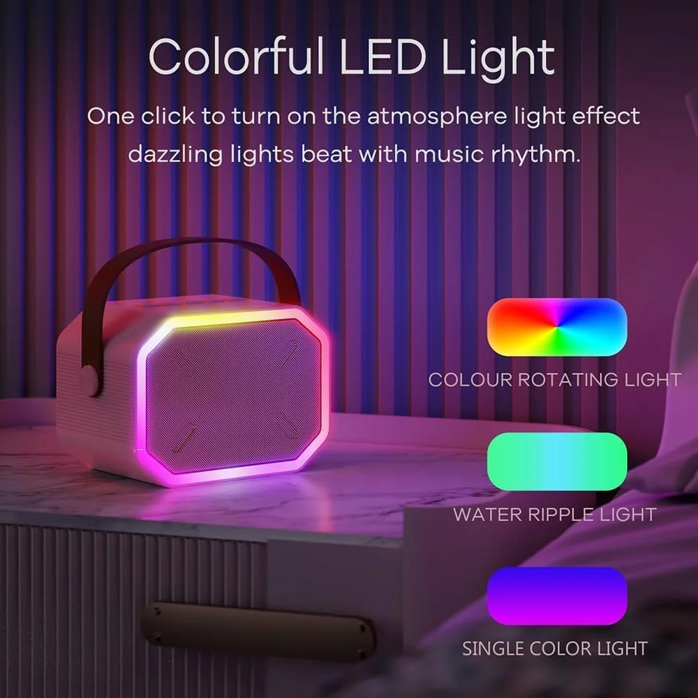 دستگاه کارائوکه قابل حمل KASTWAVE، بلوتوث 5.3، بلندگوی کارائوکه با 2 میکروفون بی سیم، چراغ های LED، صدای جادویی، باتری با ظرفیت بالا، هدیه تولد مهمانی خانوادگی، هدیه کودکان برای دختران پسر، صورتی دستگاه کارائوکه قابل حمل KASTWAVE، بلوتوث 5.3، بلندگوی کارائوکه با 2 میکروفون بی سیم، چراغ های LED، صدای جادویی، باتری با ظرفیت بالا، هدیه تولد مهمانی خانوادگی، هدیه کودکان برای دختران پسر، صورتی