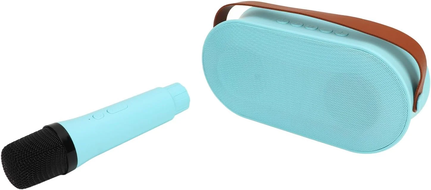 اسپیکر کیکومی با میکروفون بی‌سیم، دستگاه کارائوکه خانگی ABS و فلزی با نور رنگارنگ Type C