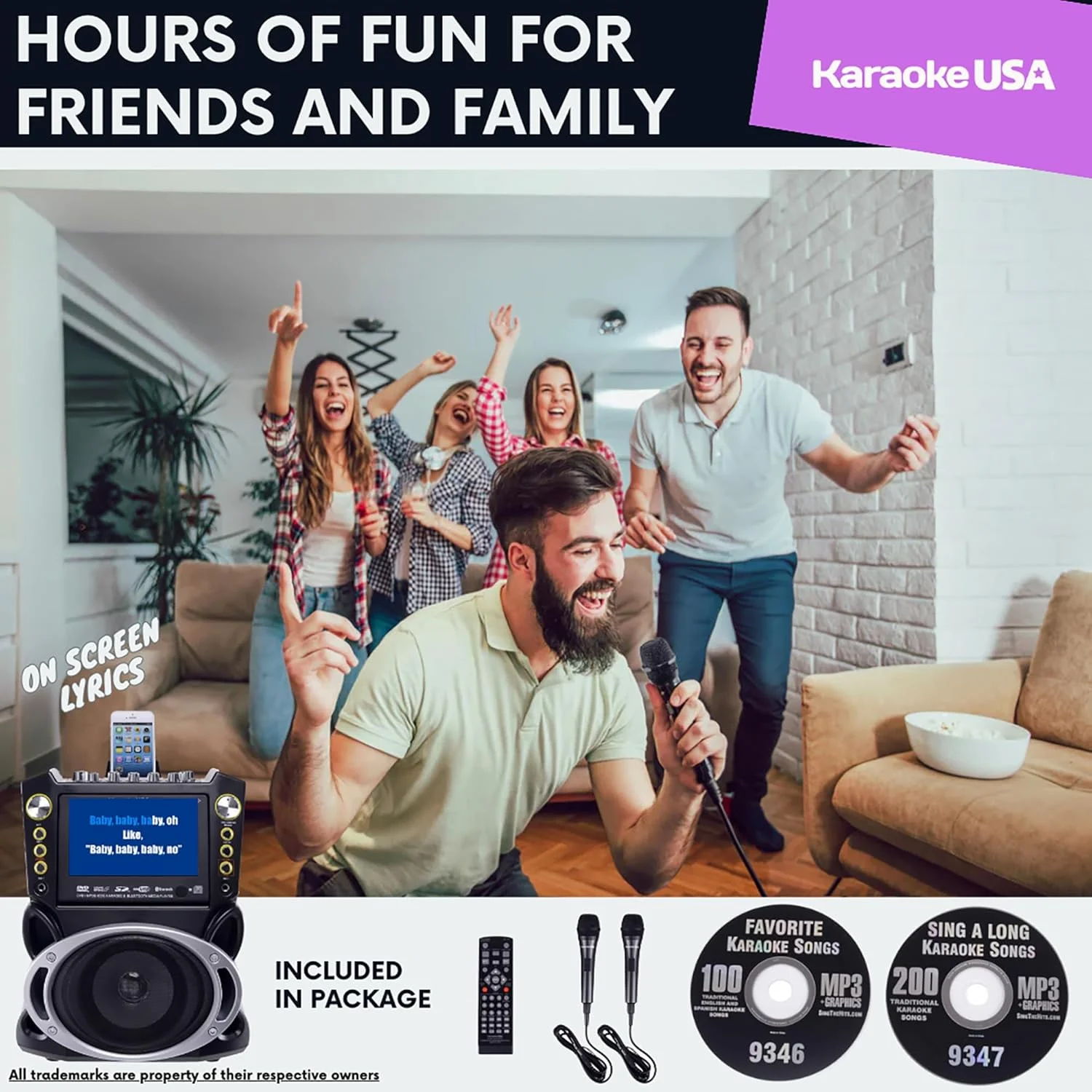 سیستم کارائوکه قابل حمل Karaokee USA - مشکی (GF844)