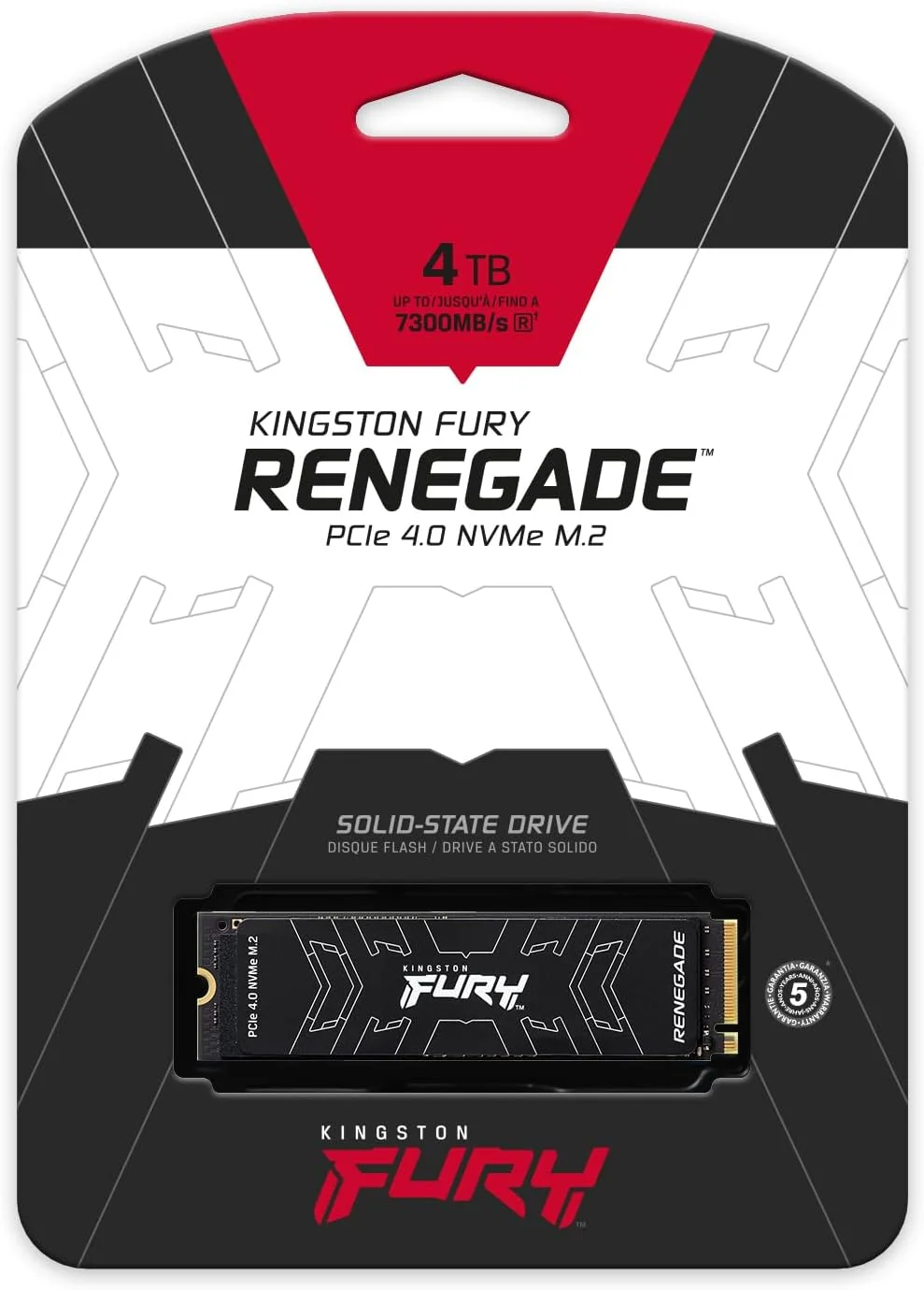 کینگستون FURY RENEGADE M.2 2280 PCIe 4.0 SS با ظرفیت 4000 گیگابایت کینگستون FURY RENEGADE M.2 2280 PCIe 4.0 SS با ظرفیت 4000 گیگابایت