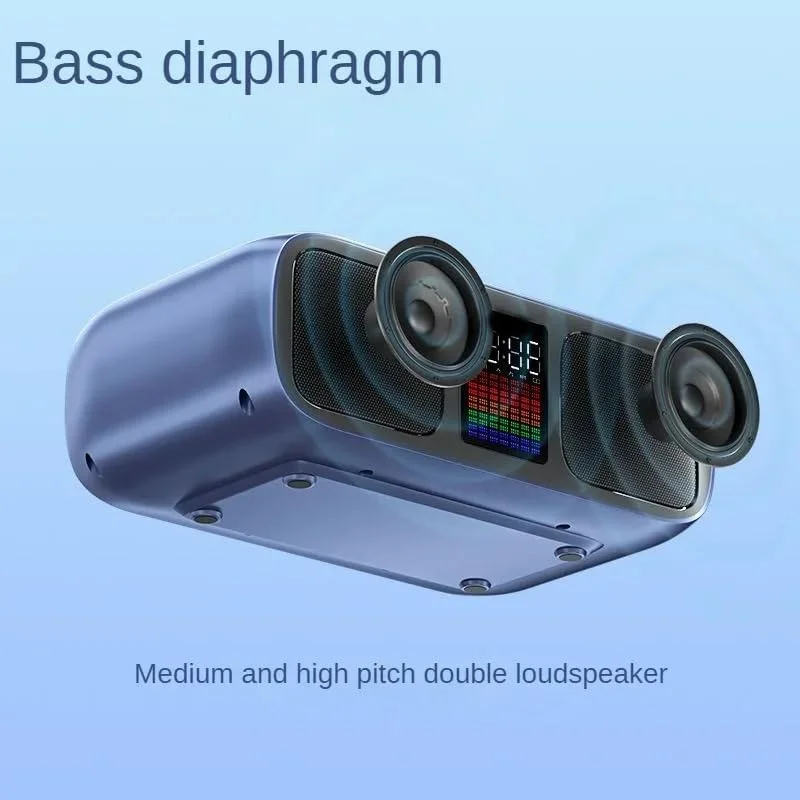 اسپیکر کارائوکه S39 با دو بلندگو، دو میکروفون بی‌سیم، قابلیت اتصال به موبایل و تلویزیون (خاکستری)