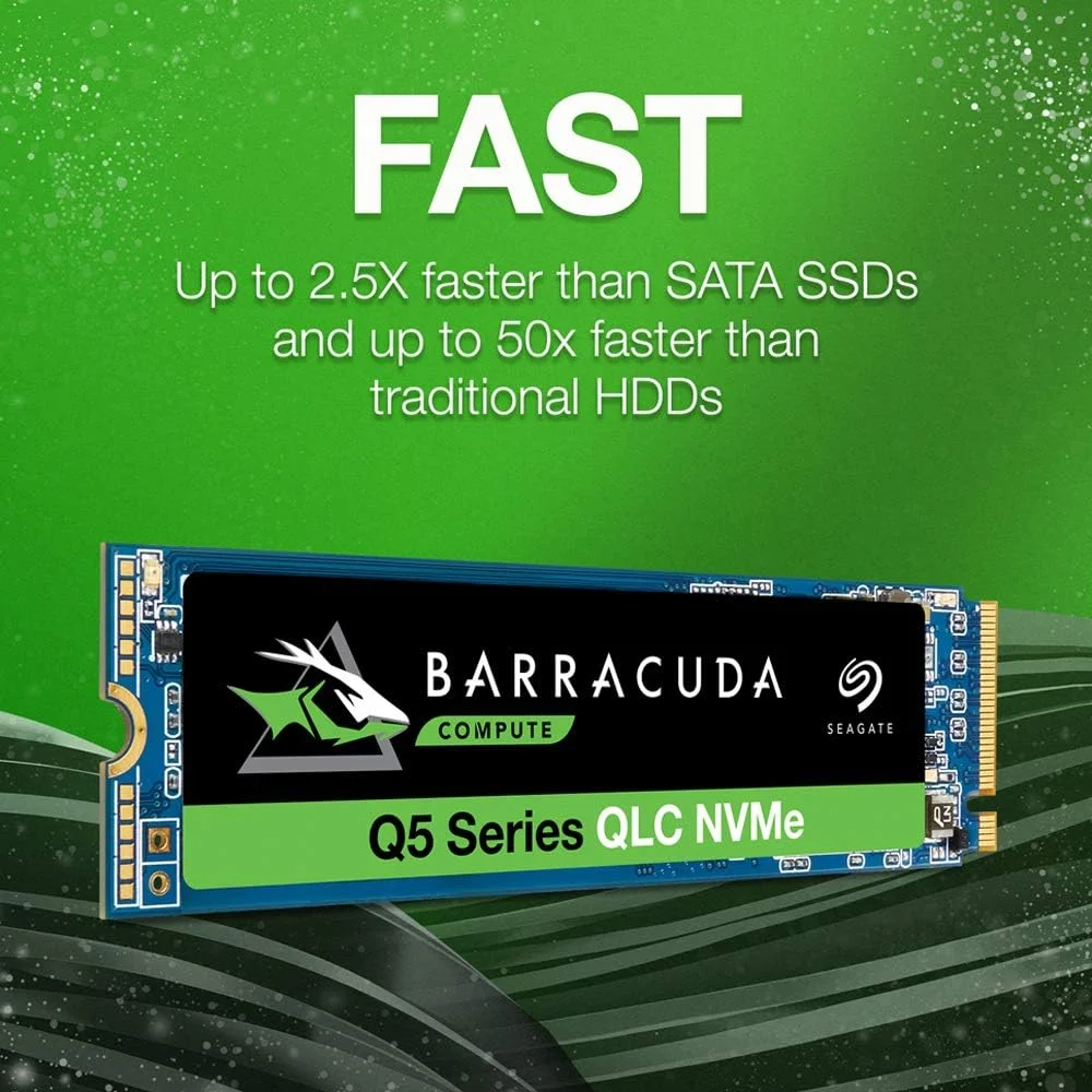 حافظه اس اس دی سیگیت BarraCuda Q5، ۱ ترابایت، حافظه اس اس دی داخلی، M.2 NVMe PCIe Gen3 ×4، 3D QLC، برای کامپیوتر رومیزی یا لپ تاپ (ZP1000CV3A001) حافظه اس اس دی سیگیت BarraCuda Q5، ۱ ترابایت، حافظه اس اس دی داخلی، M.2 NVMe PCIe Gen3 ×4، 3D QLC، برای کامپیوتر رومیزی یا لپ تاپ (ZP1000CV3A001)