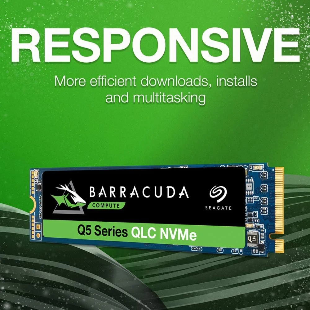 حافظه اس اس دی سیگیت BarraCuda Q5، ۱ ترابایت، حافظه اس اس دی داخلی، M.2 NVMe PCIe Gen3 ×4، 3D QLC، برای کامپیوتر رومیزی یا لپ تاپ (ZP1000CV3A001) حافظه اس اس دی سیگیت BarraCuda Q5، ۱ ترابایت، حافظه اس اس دی داخلی، M.2 NVMe PCIe Gen3 ×4، 3D QLC، برای کامپیوتر رومیزی یا لپ تاپ (ZP1000CV3A001)