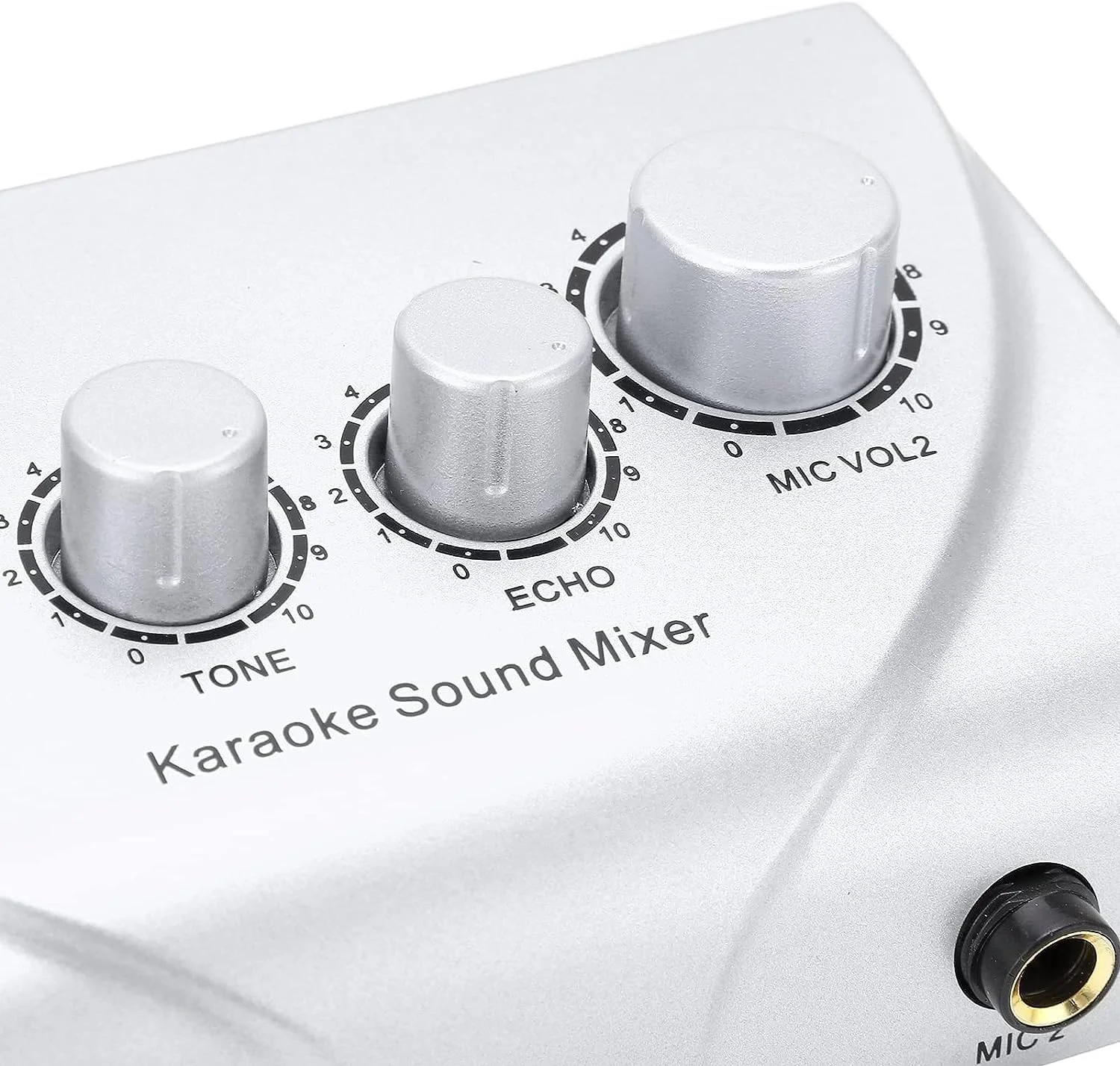 میکسر صدای کارائوکه KH با ورودی میکروفون دوتایی به همراه کابل، میکسر صدای اکو کارائوکه، سیستم صوتی حرفه ای کارائوکه قابل حمل برای تلویزیون، کامپیوتر، تلفن هوشمند و آمپلی فایر