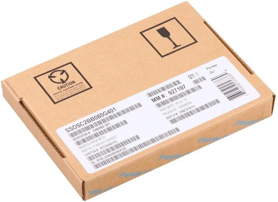 درایو حالت جامد داخلی اینتل سری DC S3500 مدل SSDSC2BB080G401 با ظرفیت 80 گیگابایت (6.4 سانتی متر (2.5 اینچ)، SATA III) - نقره ای