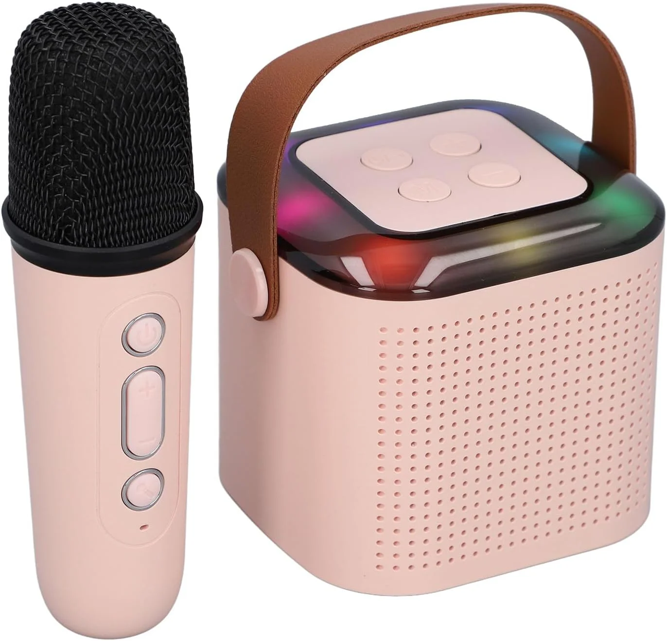 دستگاه کارائوکه کوچک، اسپیکر قابل حمل با میکروفون بی سیم، هدیه ای برای کودکان