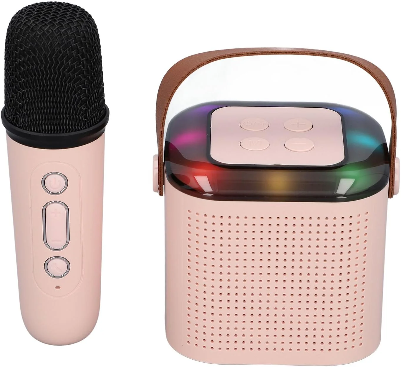 دستگاه کارائوکه کوچک، اسپیکر قابل حمل با میکروفون بی سیم، هدیه ای برای کودکان دستگاه کارائوکه کوچک، اسپیکر قابل حمل با میکروفون بی سیم، هدیه ای برای کودکان