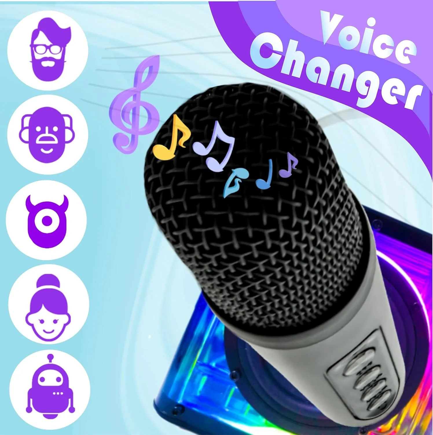 دستگاه کارائوکه، سیستم کارائوکه با 2 میکروفون، بلندگو با میکروفون، سیستم PA برای مهمانی خانگی، جلسه، عروسی، پیک نیک، کلیسا، هدیه دستگاه کارائوکه، سیستم کارائوکه با 2 میکروفون، بلندگو با میکروفون، سیستم PA برای مهمانی خانگی، جلسه، عروسی، پیک نیک، کلیسا، هدیه