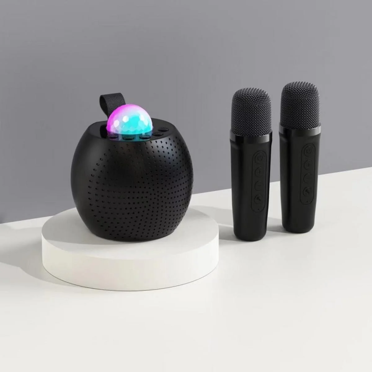 دستگاه کارائوکه کودکانه با بلندگوی بلوتوث و 2 میکروفون بی سیم، آهنگ ها - هدیه تولد ایده آل برای پسران و دختران 3-8+ سال - اسباب بازی موسیقی قابل حمل برای کودکان نوپا، کودکان، نوجوانان و بزرگسالان بلندگوی بلوتوث