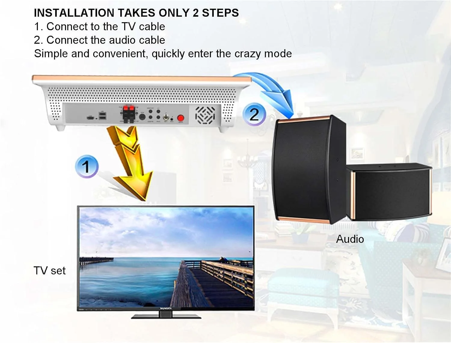 دستگاه کارائوکه هوشمند، آمپلی فایر یکپارچه، وای فای + اپلیکیشن، تماشای فیلم، کارائوکه، 19 اینچ، بیش از 20 زبان، مناسب برای مهمانی های خانگی، آواز خواندن، بازی ها، 500 گیگابایت/1 ترابایت/2 ترابایت/3 ترابایت/4 ترابایت/6 ترابایت/8 ترابایت، 8 ترابایت، مشکی