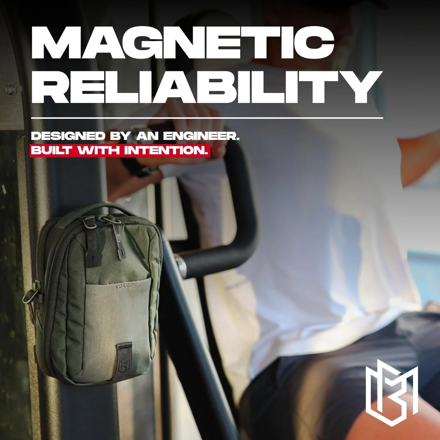 کیف رودوشی مغناطیسی - کیف کمری و دوشی سبز رنگ برای آقایان و بانوان | کیف باشگاه مغناطیسی برای باشگاه، مسافرت، کار و ورزش | وسایل خود را با اتصال مغناطیسی از کف کثیف باشگاه دور نگه دارید