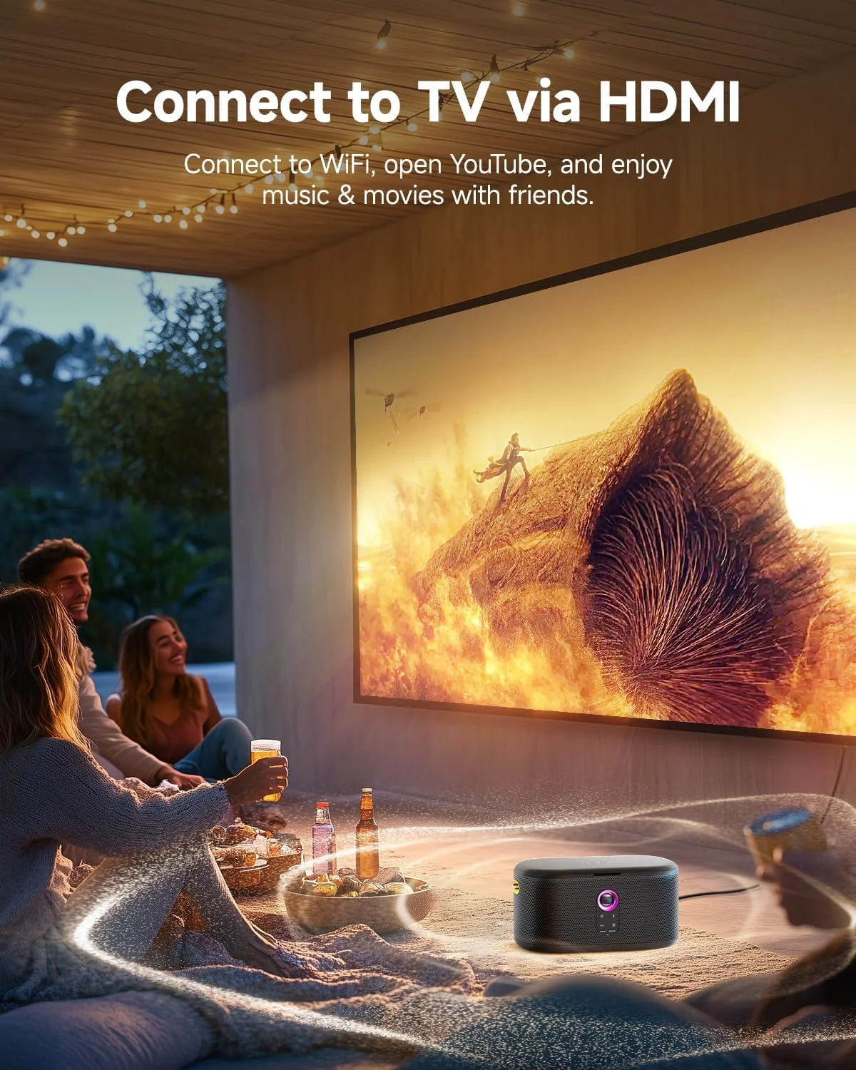 دستگاه کارائوکه Ikarao با صفحه نمایش متن ترانه، KaraFun Prime، EQ، تنظیم خودکار، اتصال به تلویزیون، 2 میکروفون بی سیم خود شارژ شونده، سیستم کارائوکه برای کودکان و بزرگسالان، بلندگوی بلوتوث قابل حمل برای خانه