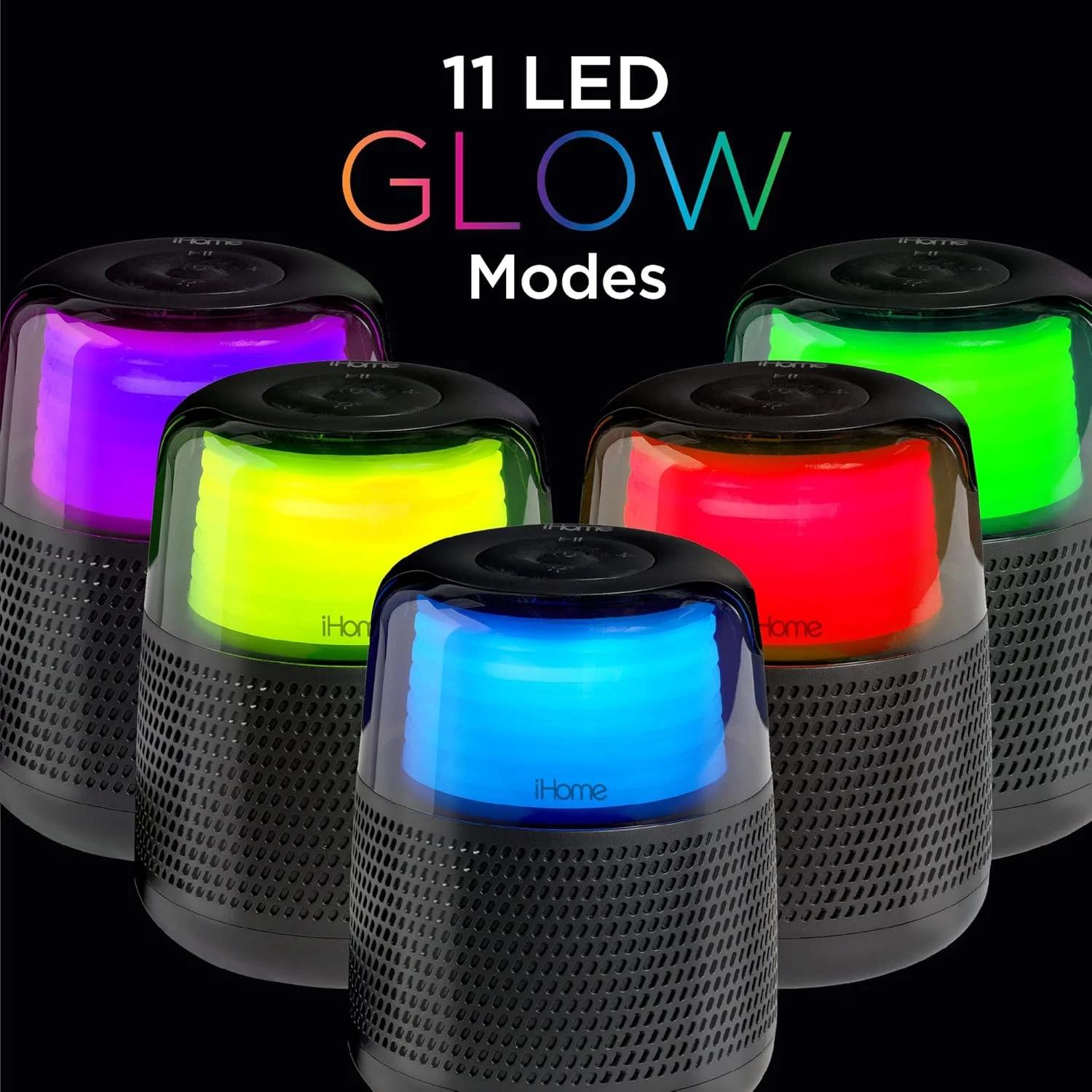 دستگاه کارائوکه iHome با بلندگوی بلوتوث و میکروفون کارائوکه، بلندگوی قابل حمل با چراغ های تغییر رنگ و جلوه های تغییر صدا (iKBT70)