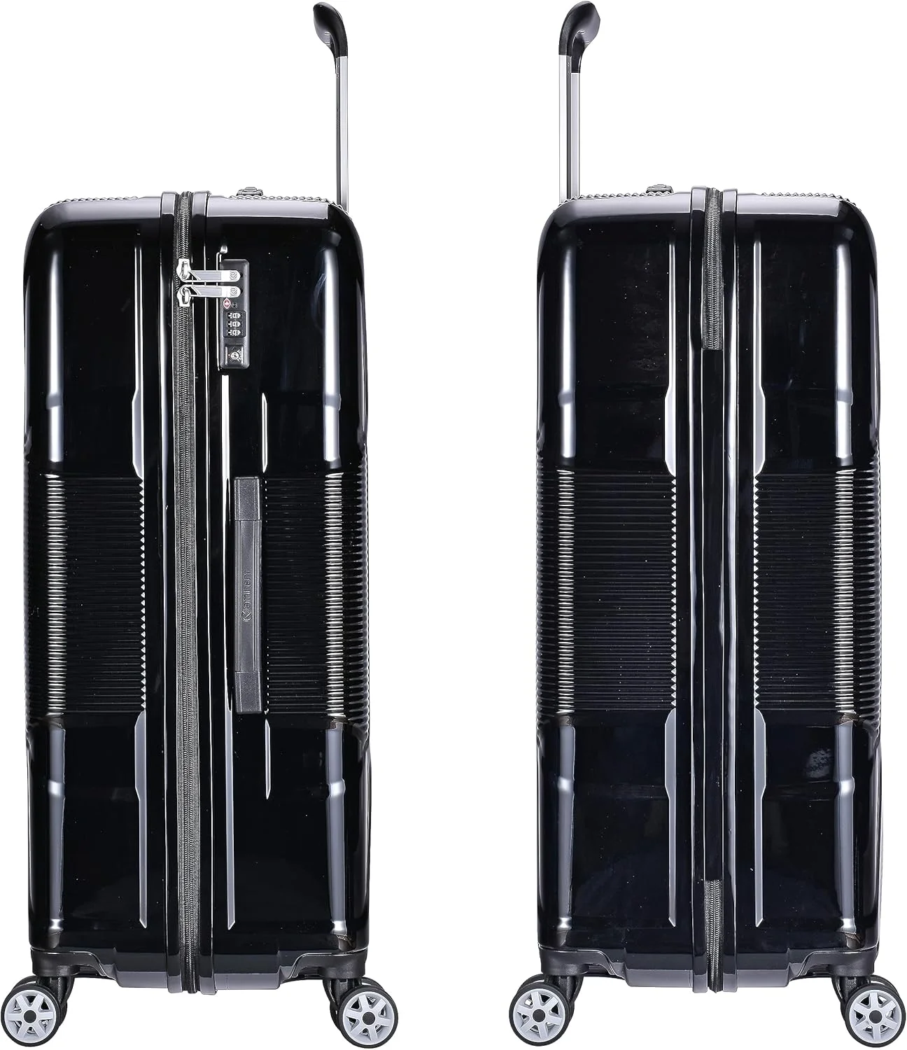 چمدان چرخدار طرح‌دار ایمیننت ماکرولون PC با قابلیت چرخش ۳۶۰ درجه، دارای ۴ چرخ دوبل و قفل ترکیبی ۳ رقمی مورد تایید TSA، مدل KJ84 (سایز بزرگ ۲۸ اینچ، مشکی)