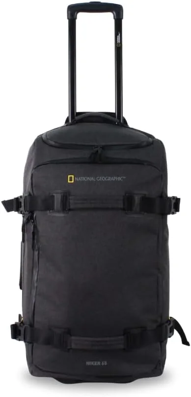 کوله پشتی چرخ دار نشنال جئوگرافیک مدل Expedition سایز 24 اینچ - مقاوم در برابر آب، سبک وزن با محافظ های زیرین، مناسب برای سفر و کار، مشکی