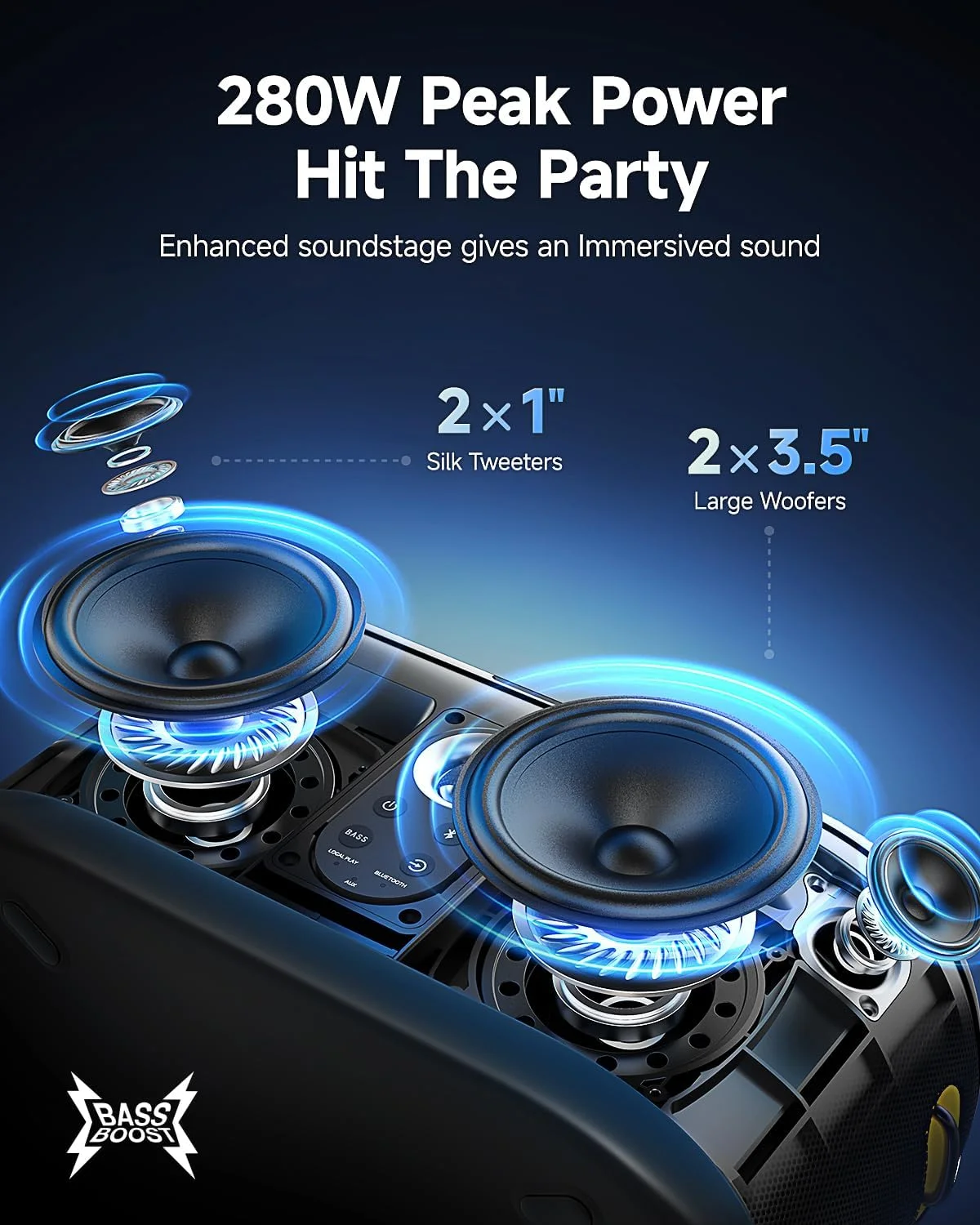 دستگاه کارائوکه ایکارائو برای بزرگسالان، با نمایش متن ترانه، صفحه نمایش 10.1 اینچی، 280 وات، 2+2 کانال، 2 میکروفون بی سیم، EQ تنظیم خودکار، شارژ خودکار، سیستم کارائوکه خانگی قابل حمل با KaraFun Prime، HDMI برای تلویزیون