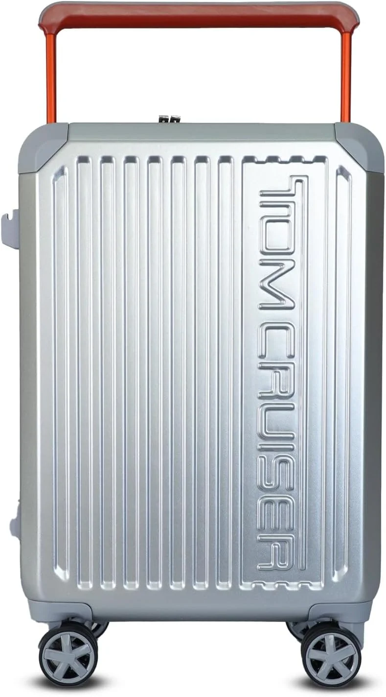 ترولی سخت چمدان پهن 20 اینچی نقره ای - چمدان مسافرتی سبک وزن ABS+PC بادوام با 8 چرخ گردان