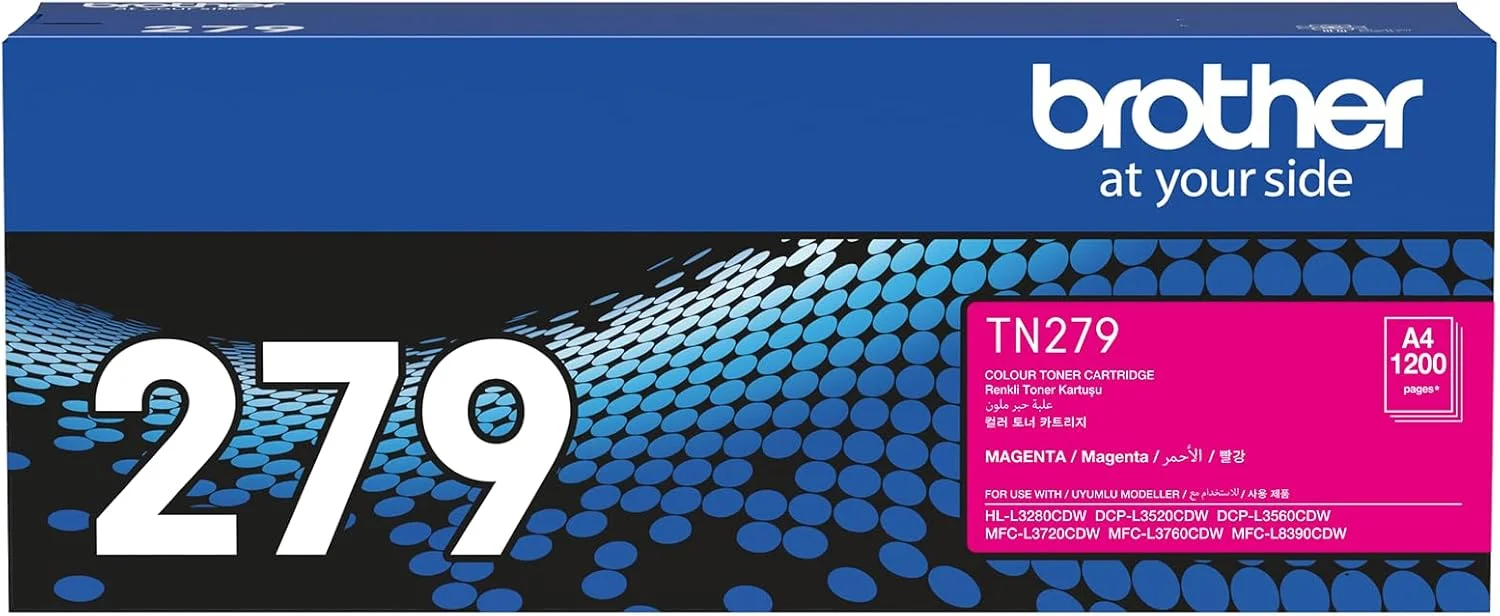کارتریج تونر پرینتر رنگی ارغوانی Brother TN279M با بازدهی استاندارد، چاپ تا 1200 صفحه