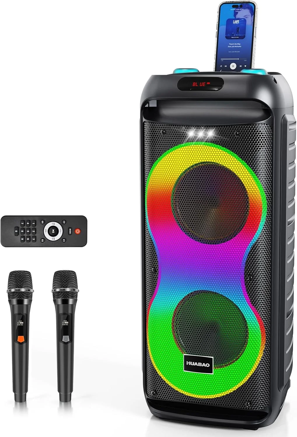 دستگاه کارائوکه HUABAO با 2 میکروفون