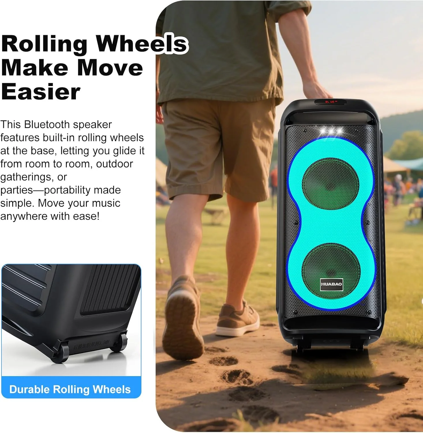 دستگاه کارائوکه HUABAO با 2 میکروفون