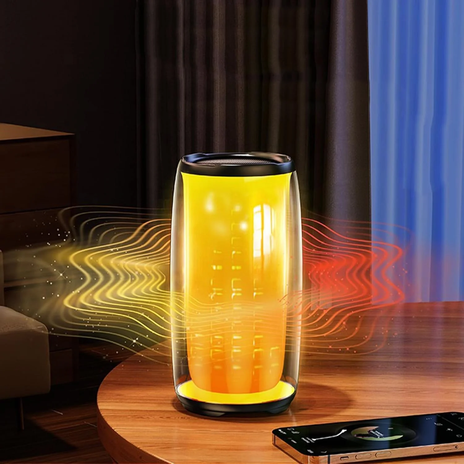 دستگاه کارائوکه کوچک قابل حمل Goshyda برای کودکان و بزرگسالان، دستگاه کارائوکه بلوتوث RGB با میکروفون بی سیم، هدیه تولد و کریسمس، مناسب برای KTV خانگی، سفر و فضای باز