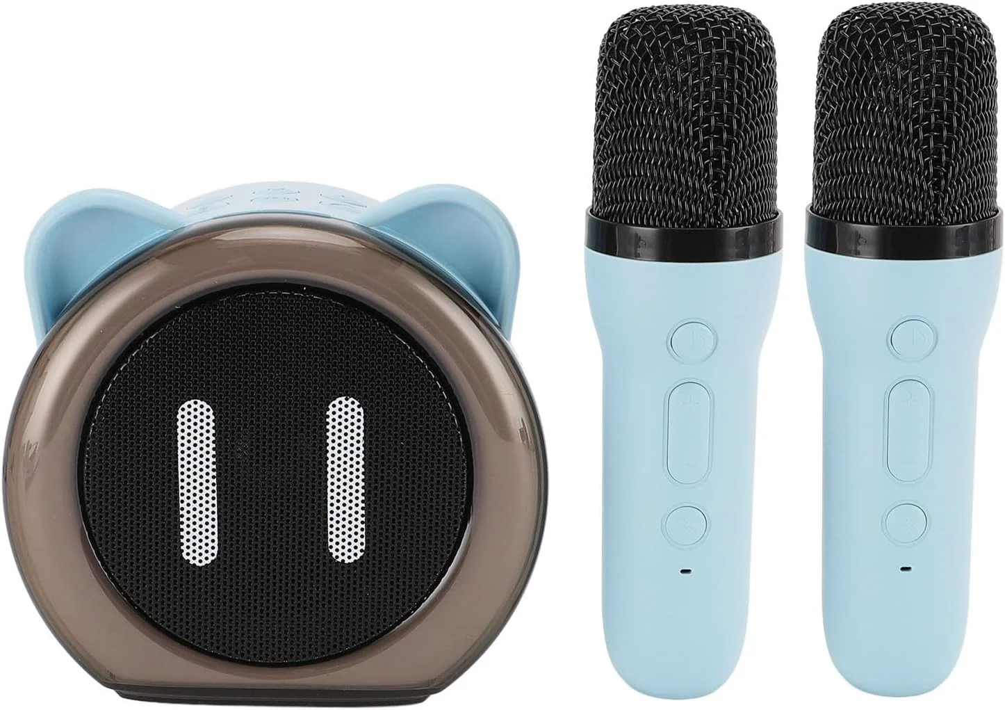 دستگاه کارائوکه GOWENIC، بلندگوی کارائوکه قابل حمل با میکروفون، طراحی نور رنگارنگ LED بی سیم BT، بلندگوی میکروفون تغییر صدای خنده دار با کیفیت صدای استریو برای مهمانی و کلوپ