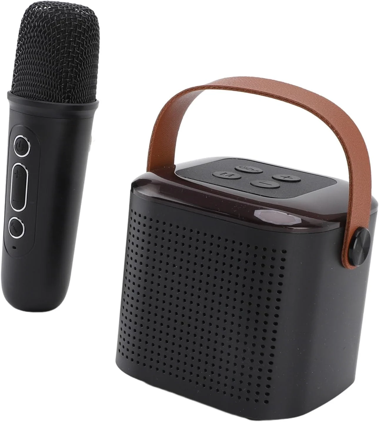 اسپیکر بی‌سیم قابل حمل، مینی - دستگاه کارائوکه چند منظوره قابل شارژ برای مهمانی خانوادگی کودکان و بزرگسالان (مشکی)