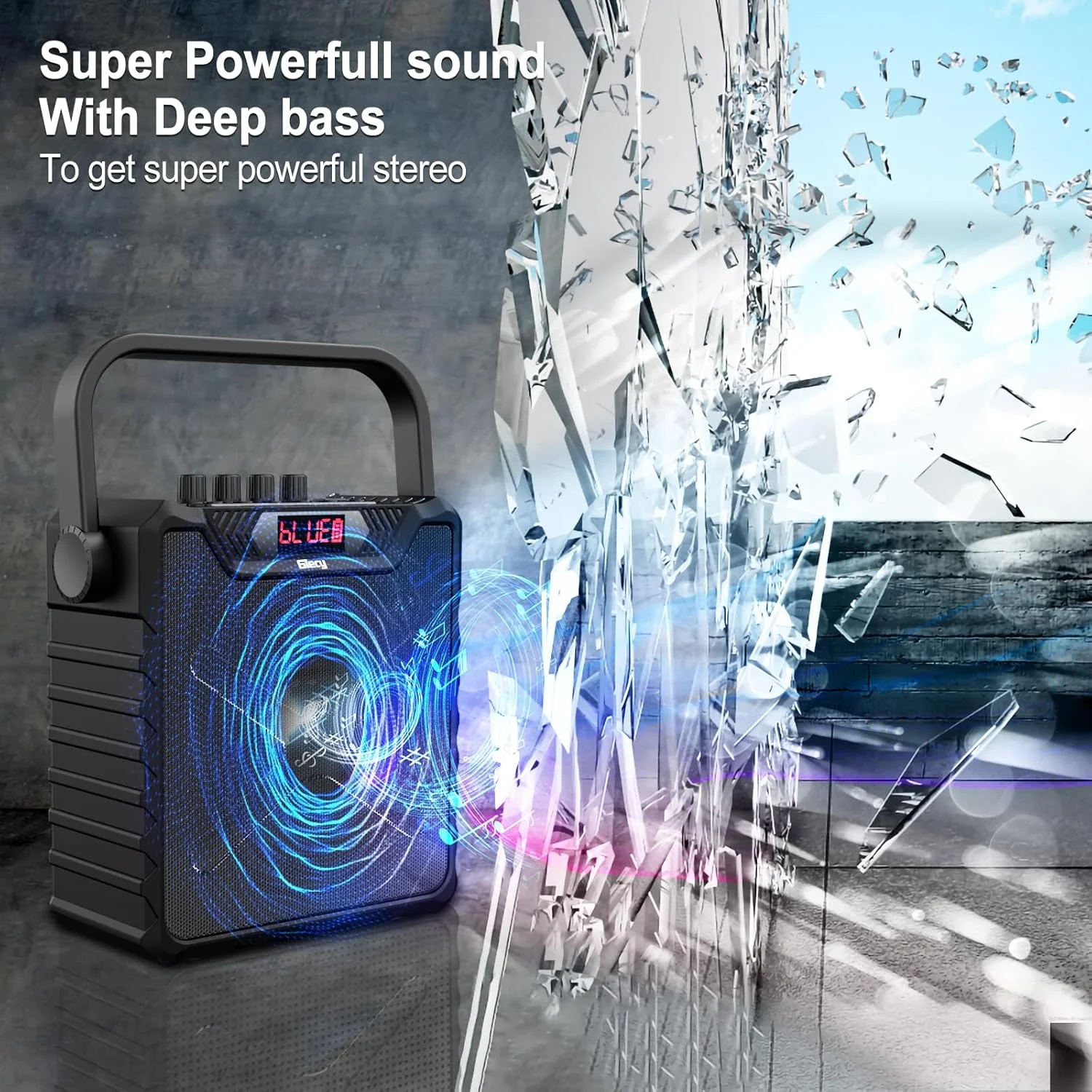 دستگاه کارائوکه با 2 میکروفون بی سیم UHF، سیستم PA تقویت کننده صدا، بلندگوی بلوتوث قابل حمل تقویت کننده بیس برای بزرگسالان و کودکان