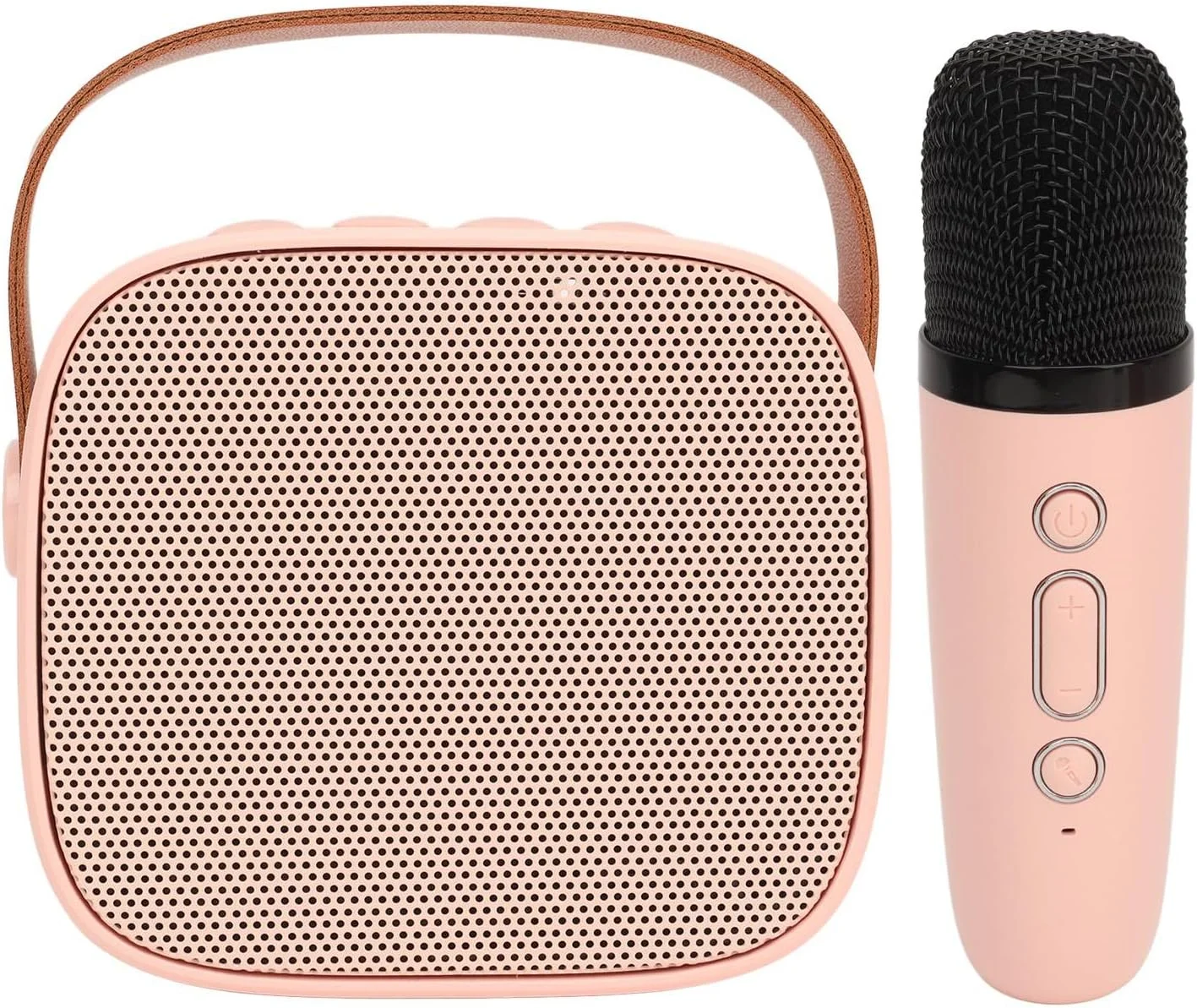 دستگاه کارائوکه بی سیم ABS یکپارچهسازی با سیستمعامل با قابلیت تغییر زبان (میکروفون تک صورتی باتری لیتیوم یونی 800 میلی آمپر ساعت)