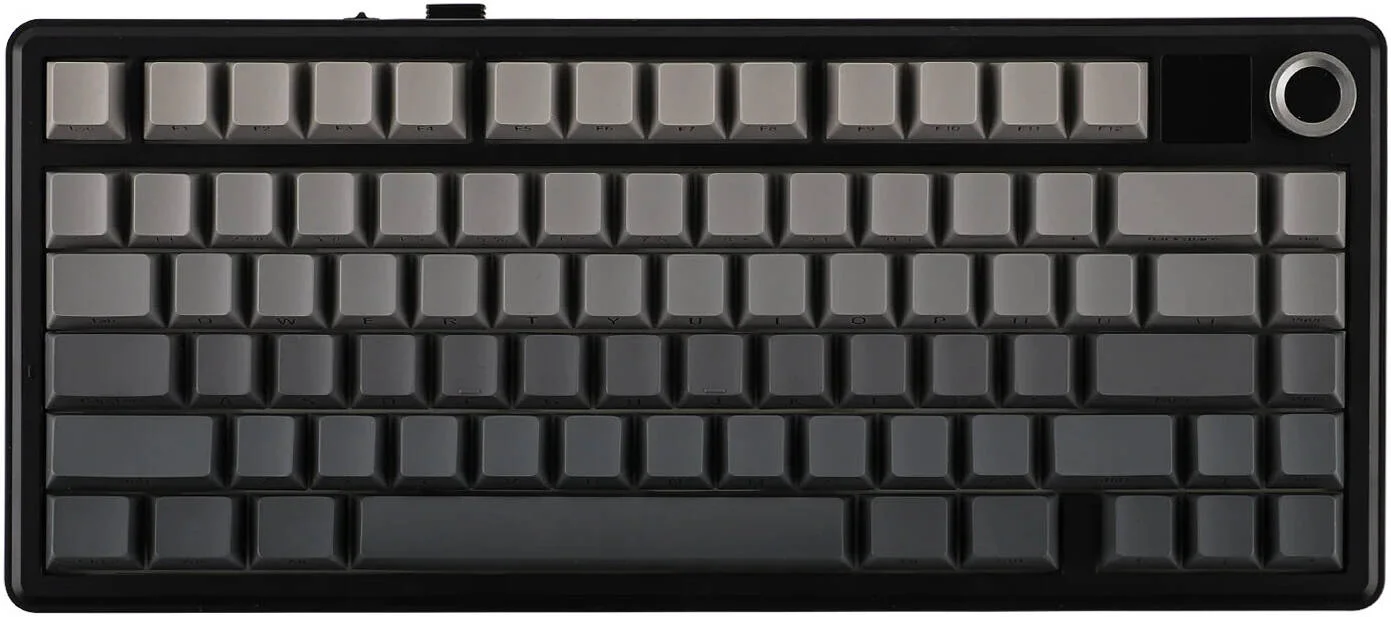 کیبورد گیمینگ مکانیکی AULA F75 MAX، ۸۰ کلید، طرح‌بندی فشرده ۷۵٪، باتری ۴۰۰۰ میلی‌آمپر، صفحه نمایش TFT و دکمه چرخشی، سوییچ LEOBOG Reaper، کلیدهای قابل تعویض، Gasket Mount، مشکی | AULA F75 MAX -BLK
