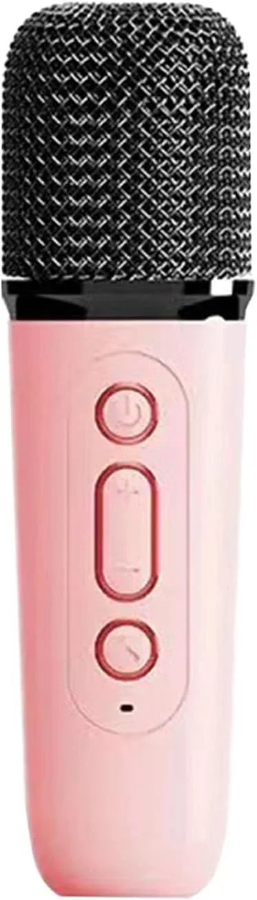 دستگاه کارائوکه عمومی، اسپیکر کارائوکه قابل حمل با عمر باتری طولانی برای فضای باز (صورتی با 2 میکروفون)