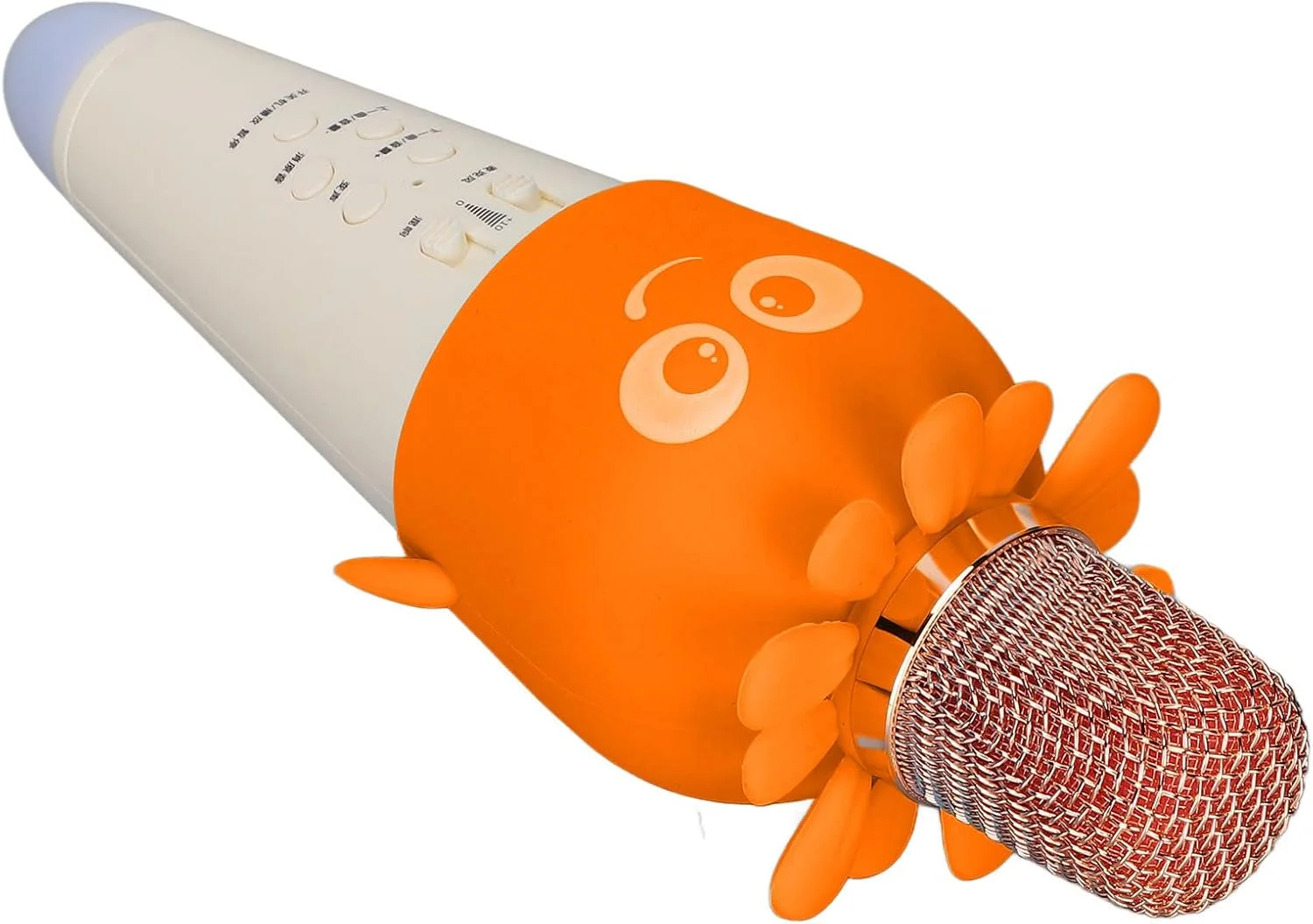 میکروفون کودکانه عمومی، قابل حمل، میکروفون بی سیم با قابلیت حذف نویز و نگه داری آسان برای تلفن های هوشمند (زرد)