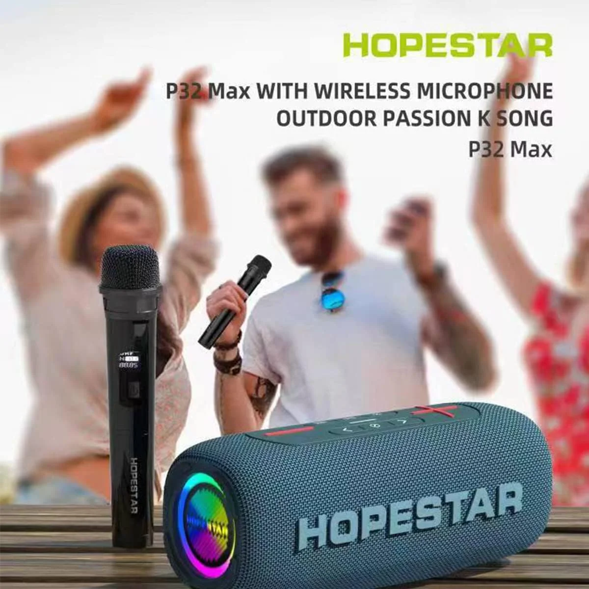 میکروفون کارائوکه بلوتوثی، بلندگوی 55 واتی با بند شانه، دستگاه کارائوکه ضد آب، باس و تریبل برای مهمانی/جلسه، B میکروفون کارائوکه بلوتوثی، بلندگوی 55 واتی با بند شانه، دستگاه کارائوکه ضد آب، باس و تریبل برای مهمانی/جلسه، B