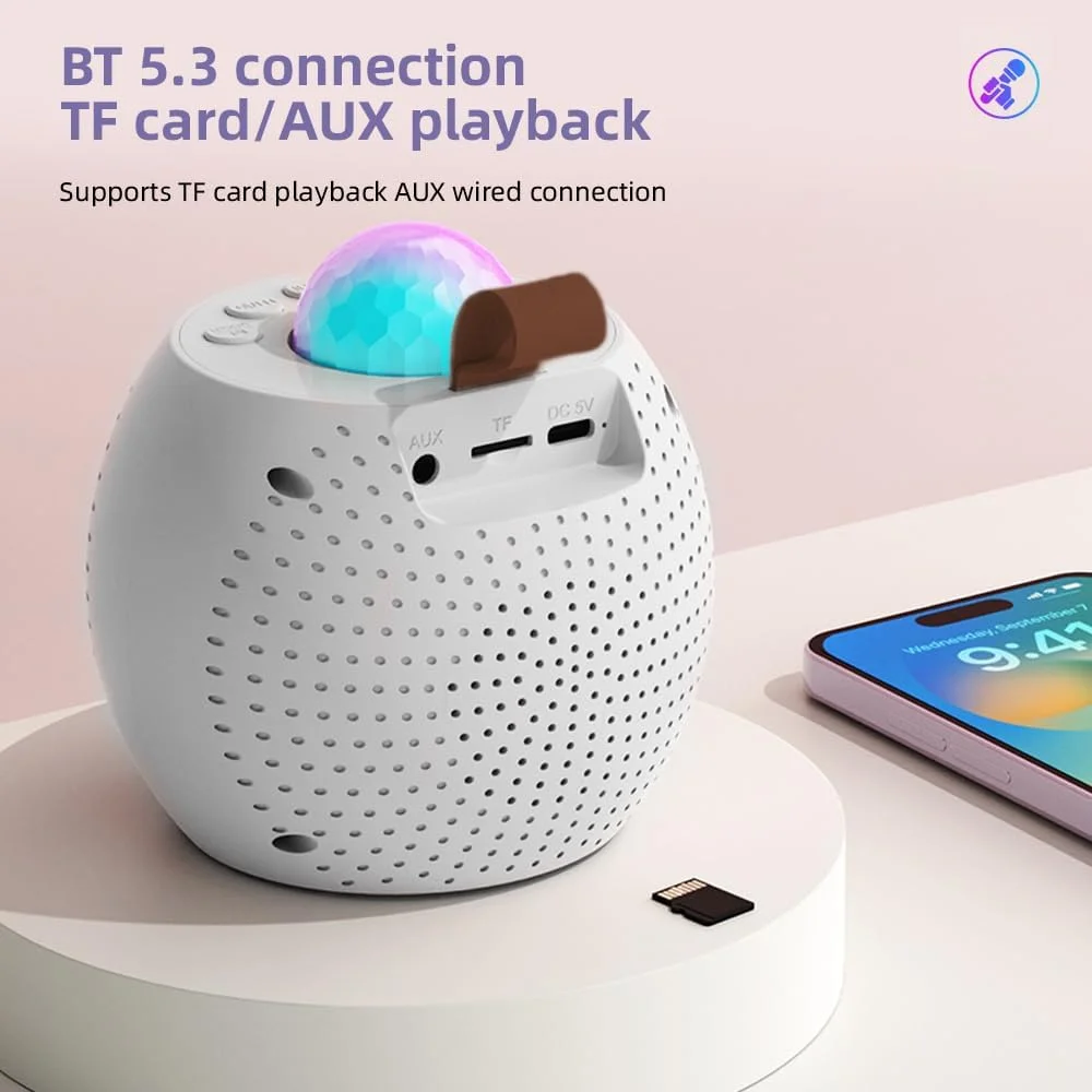 مجموعه میکروفون و اسپیکر بی سیم کوچک Fawoonu مناسب کارائوکه، جشن تولد، استفاده رومیزی، فضای باز، منزل، KTV، دیسکو و دارای چراغ های LED و میکروفون دستی و اسپیکر کارائوکه قابل حمل مجموعه میکروفون و اسپیکر بی سیم کوچک Fawoonu مناسب کارائوکه، جشن تولد، استفاده رومیزی، فضای باز، منزل، KTV، دیسکو و دارای چراغ های LED و میکروفون دستی و اسپیکر کارائوکه قابل حمل