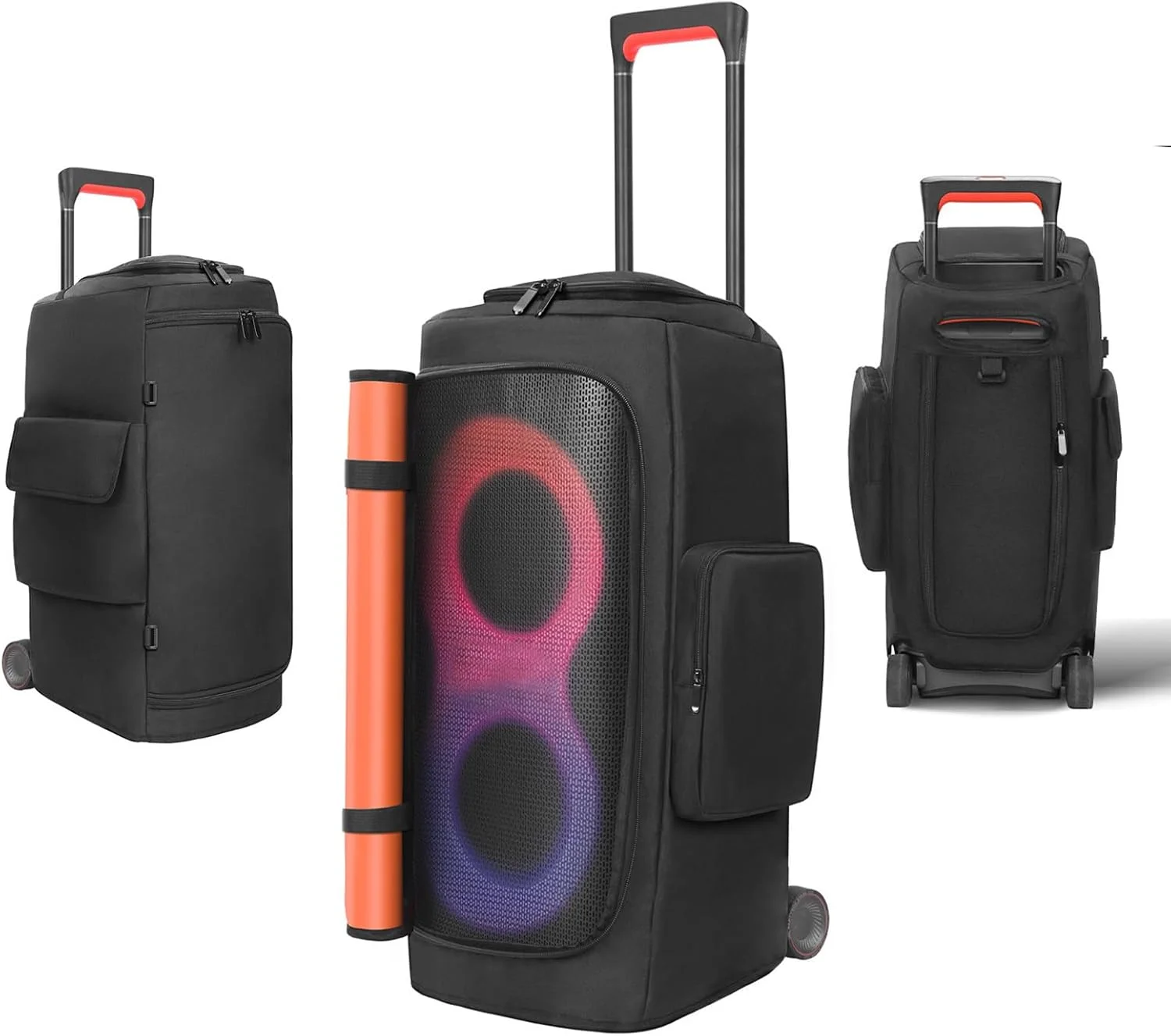 روکش محافظ بلندگو سازگار با بلندگوهای قابل حمل JBL PartyBox 310/ PartyBox Stage 320، کیف مسافرتی محافظ با جیب برای لوازم جانبی