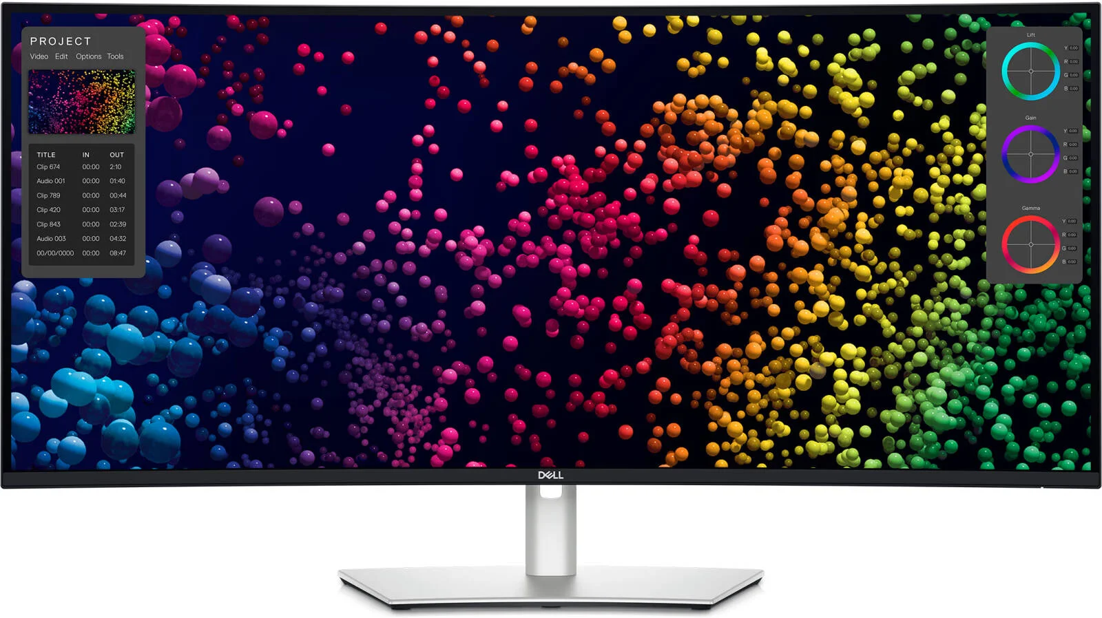 مانیتور خمیده ۴۰ اینچی Dell U4025QW UltraSharp با هاب Thunderbolt، نمایشگر IPS با رزولوشن 5K WUHD و ابعاد 39.7 اینچ، نرخ نوسازی 120 هرتز، زمان پاسخگویی 5 میلی‌ثانیه (سریع)، انحنای 2500R، پشتیبانی از 1.07 میلیارد رنگ، سفید | U4025QW