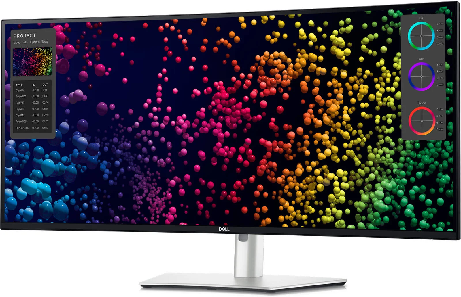 مانیتور خمیده ۴۰ اینچی Dell U4025QW UltraSharp با هاب Thunderbolt، نمایشگر IPS با رزولوشن 5K WUHD و ابعاد 39.7 اینچ، نرخ نوسازی 120 هرتز، زمان پاسخگویی 5 میلی‌ثانیه (سریع)، انحنای 2500R، پشتیبانی از 1.07 میلیارد رنگ، سفید | U4025QW