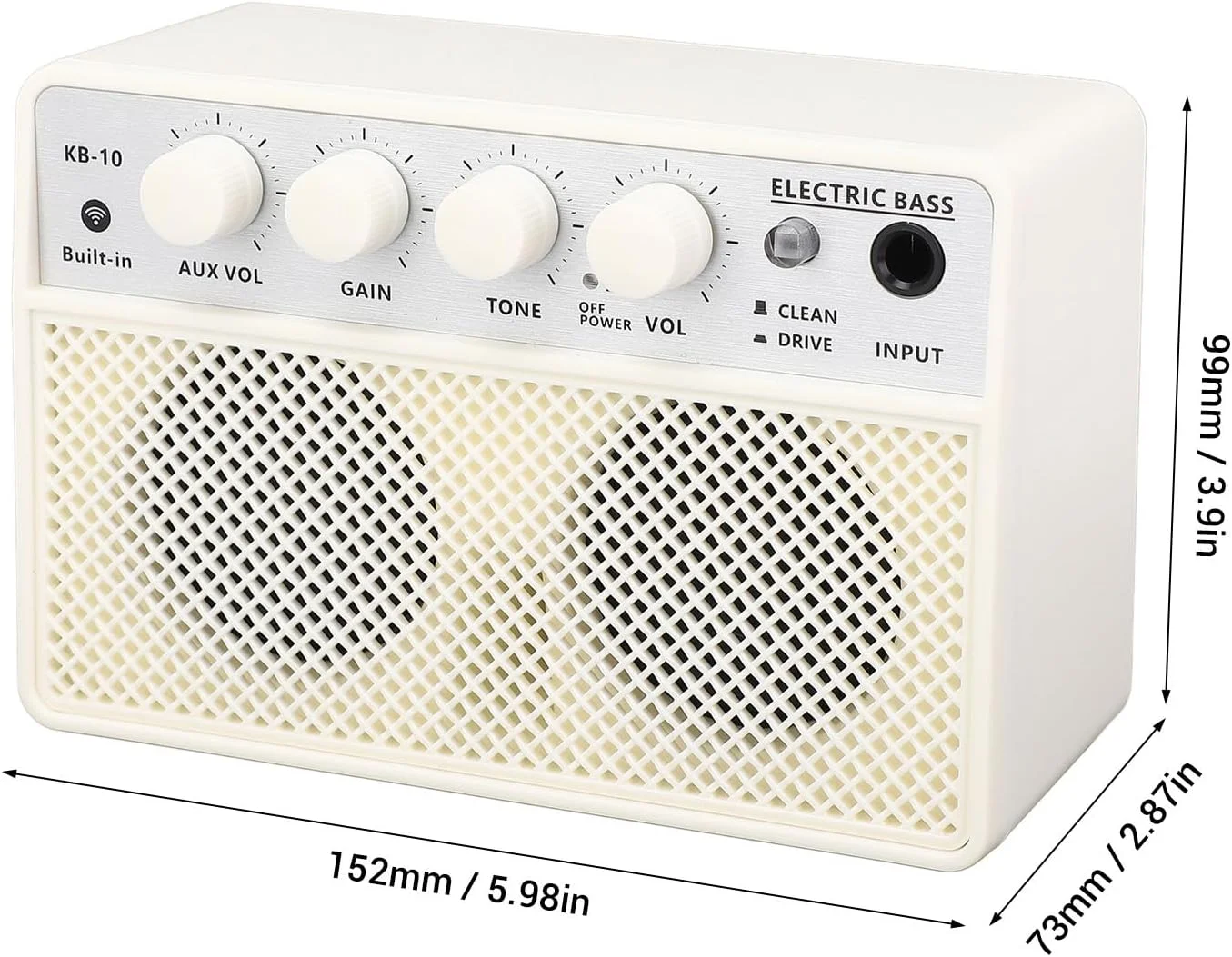 آمپلی فایر باس قابل حمل Fafeicy 10W اسپیکر دو کاناله قابل شارژ برای گیتار باس الکتریک با منبع تغذیه DC5V 1A