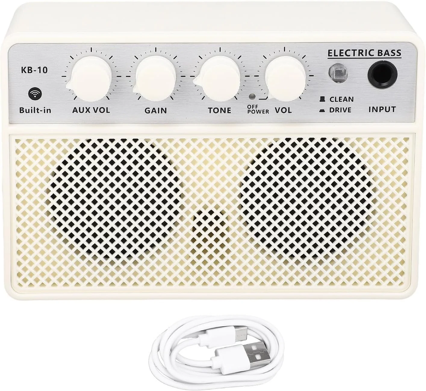 آمپلی فایر باس قابل حمل Fafeicy 10W اسپیکر دو کاناله قابل شارژ برای گیتار باس الکتریک با منبع تغذیه DC5V 1A