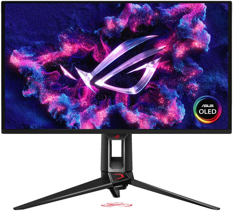 مانیتور گیمینگ ایسوس ROG Swift PG27UCDM، نمایشگر 27 اینچ QD-OLED، رزولوشن 4K UHD، نرخ نوسازی 240 هرتز، زمان پاسخگویی 0.03 میلی‌ثانیه (GtG)، AMD FreeSync Premium Pro & NVIDIA G-SYNC، مشکی | PG27UCDM