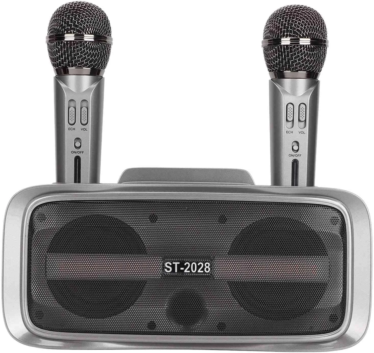 دستگاه کارائوکه Elprico، سیستم بلندگوی کارائوکه قابل حمل بی سیم با 2 میکروفون، سیستم بلندگوی PA برای عروسی، مهمانی، سخنرانی دستگاه کارائوکه Elprico، سیستم بلندگوی کارائوکه قابل حمل بی سیم با 2 میکروفون، سیستم بلندگوی PA برای عروسی، مهمانی، سخنرانی