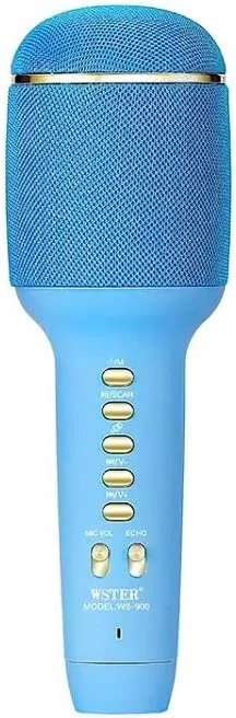 میکروفون کارائوکه بلوتوث ELLENNE با بلندگو برای بزرگسالان - تغییر صدا - کارائوکه بی سیم دوگانه - WS900 آبی میکروفون کارائوکه بلوتوث ELLENNE با بلندگو برای بزرگسالان - تغییر صدا - کارائوکه بی سیم دوگانه - WS900 آبی