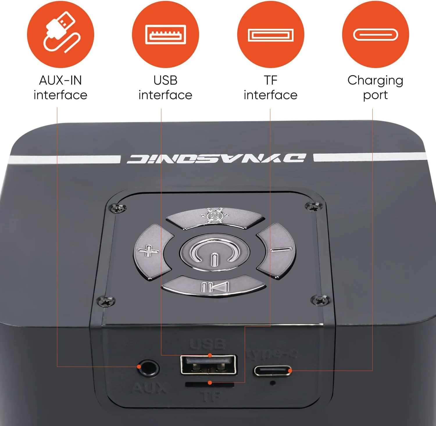 DYNASONIC B52 کارائوکه با دو میکروفون، اسپیکر بلوتوث کارائوکه برای کودکان، اسباب بازی الکترونیکی کودکان، هدیه برای پسران 3 تا 15 ساله (مشکی)