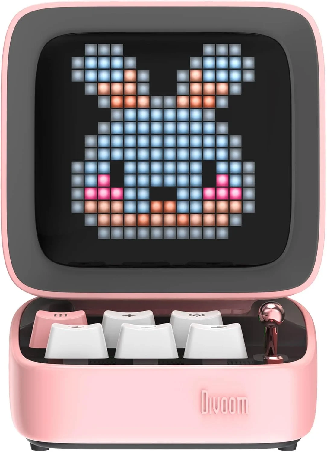 اسپیکر بلوتوثی Divoom DitooMic با عملکرد کارائوکه و میکروفون - صورتی