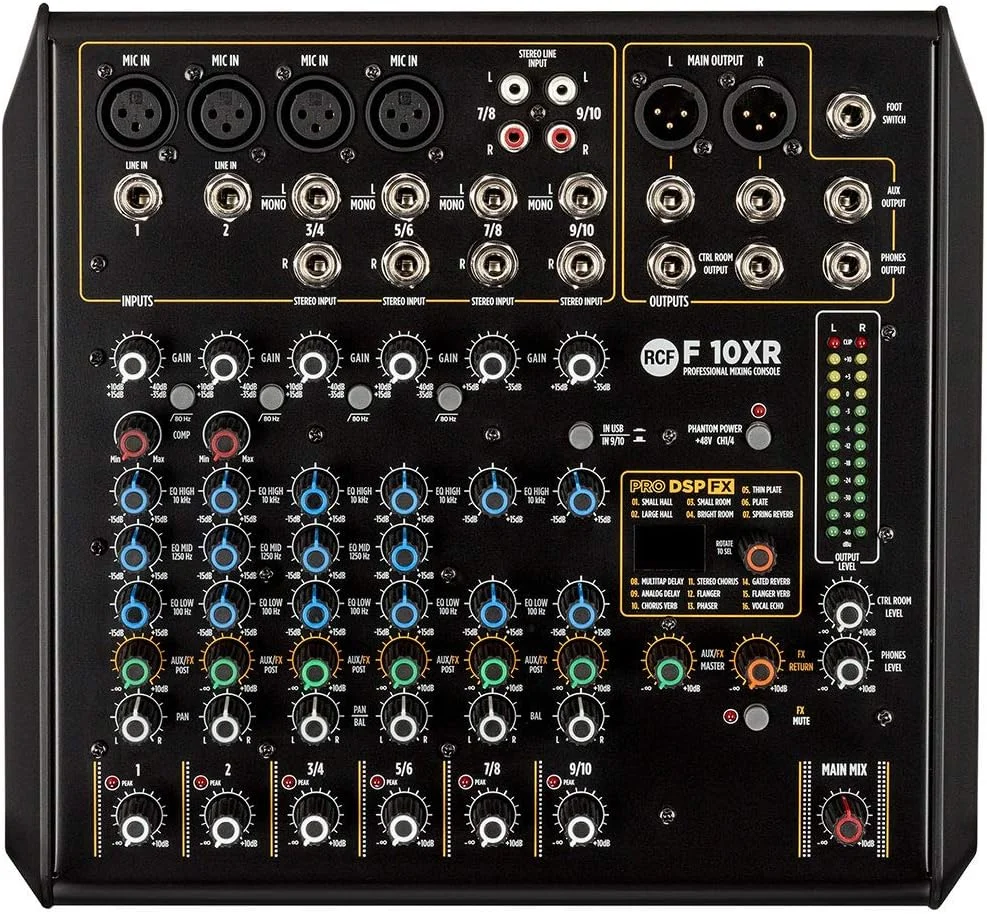 میکسر 16 کانال RCF F-16XR با افکت‌های صوتی و قابلیت ضبط