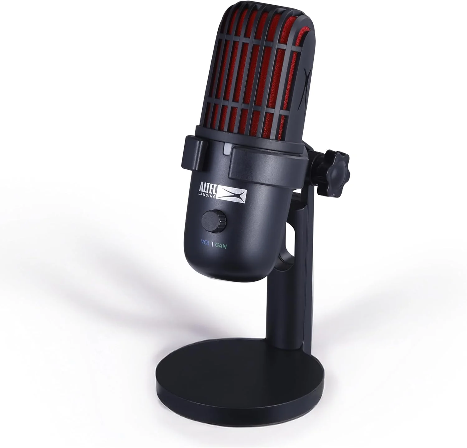 میکروفون استودیویی Altec Lansing Studio MIC 1، میکروفون پادکست USB-C با الگوی دوگانه 24/96 با مانیتورینگ بدون تأخیر، میکروفون استریم و ضبط صدا با پایه رومیزی و پاپ فیلتر