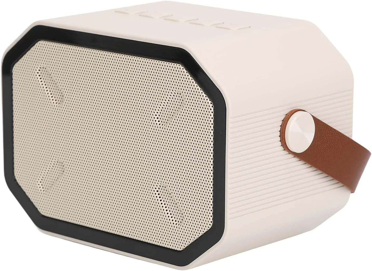 دستگاه کارائوکه DAUZ، افکت های صوتی متنوع، اسپیکر کارائوکه بی سیم سفید رنگ، قابل شارژ با Type C، نورپردازی خیره کننده، دارای 2 میکروفون بی سیم دستی برای مهمانی