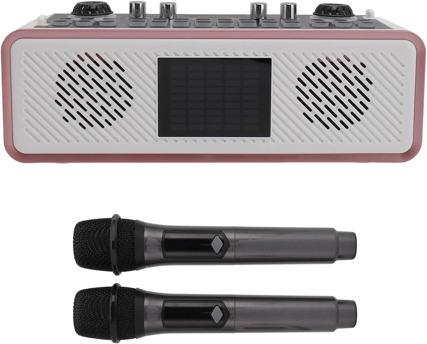 کیت کارت صدای کارائوکه Cryfokt، برد میکسر میکروفون بی سیم بلندگو، 5 حالت کارائوکه کارت صدای حرفه ای برای تلفن و کامپیوتر