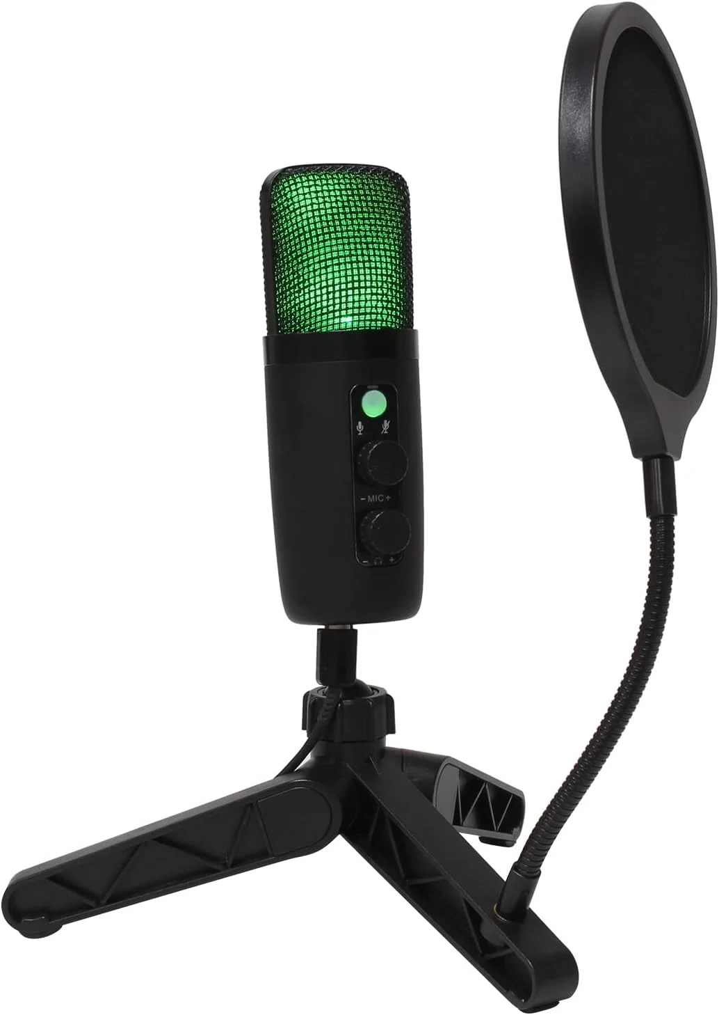 مجموعه تلفن رومیزی میکروفون کاردیوئید کندانسور کامپیوتر برای ضبط استودیویی، پخش، کارائوکه و آواز
