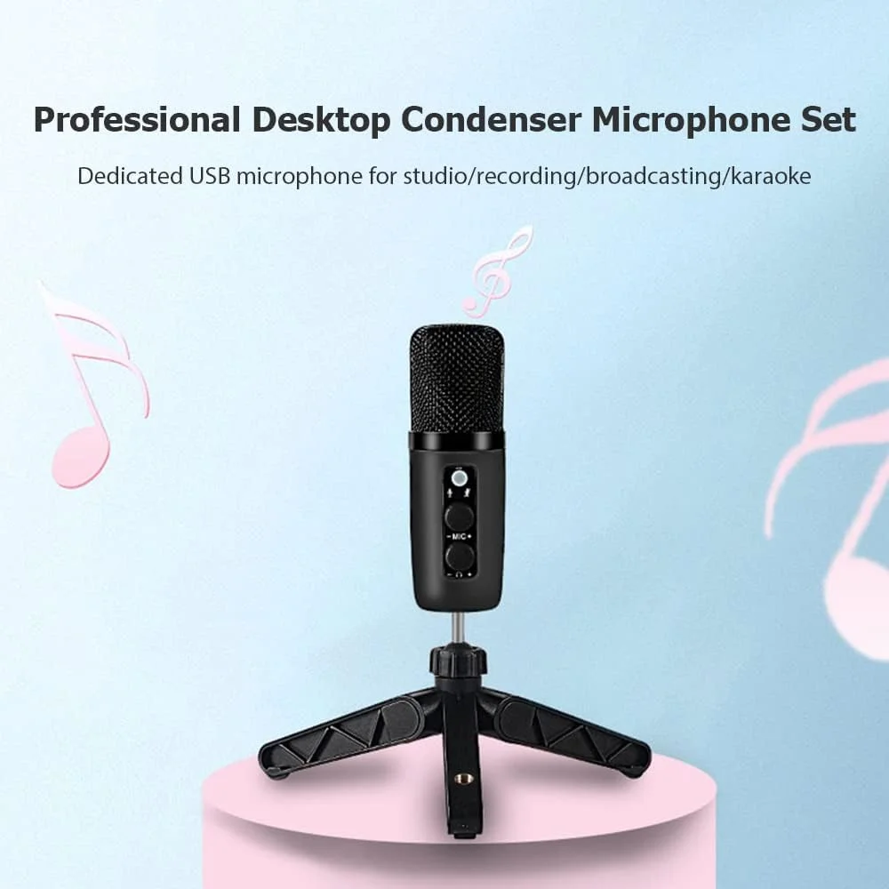 مجموعه تلفن رومیزی میکروفون کاردیوئید کندانسور کامپیوتر برای ضبط استودیویی، پخش، کارائوکه و آواز مجموعه تلفن رومیزی میکروفون کاردیوئید کندانسور کامپیوتر برای ضبط استودیویی، پخش، کارائوکه و آواز